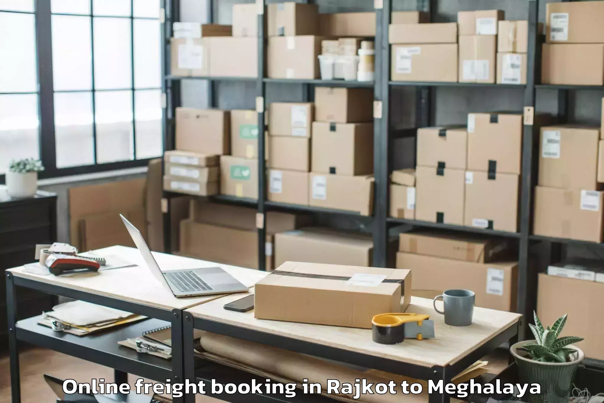 Hassle-Free Rajkot to Shillong Airport Shl Online Freight Booking